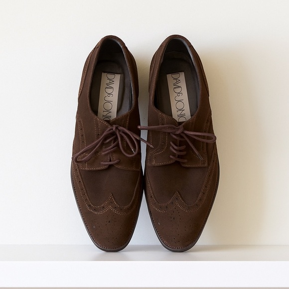 Vintage Joan and David suede oxfords.made in Italy(w95)